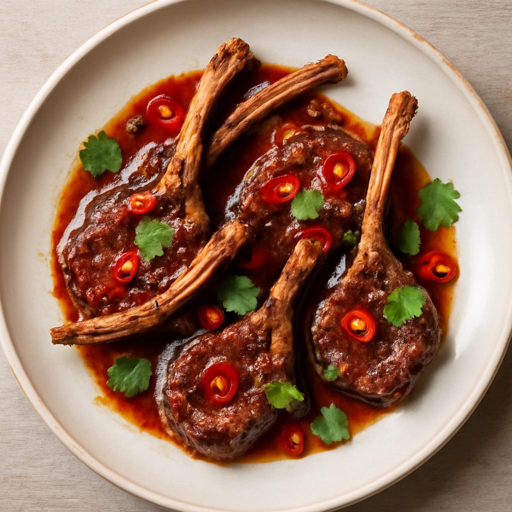 Costolette di agnello al tamarindo e peperoncino