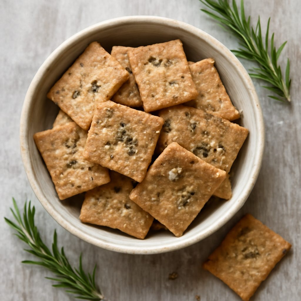 Cracker integrali al rosmarino