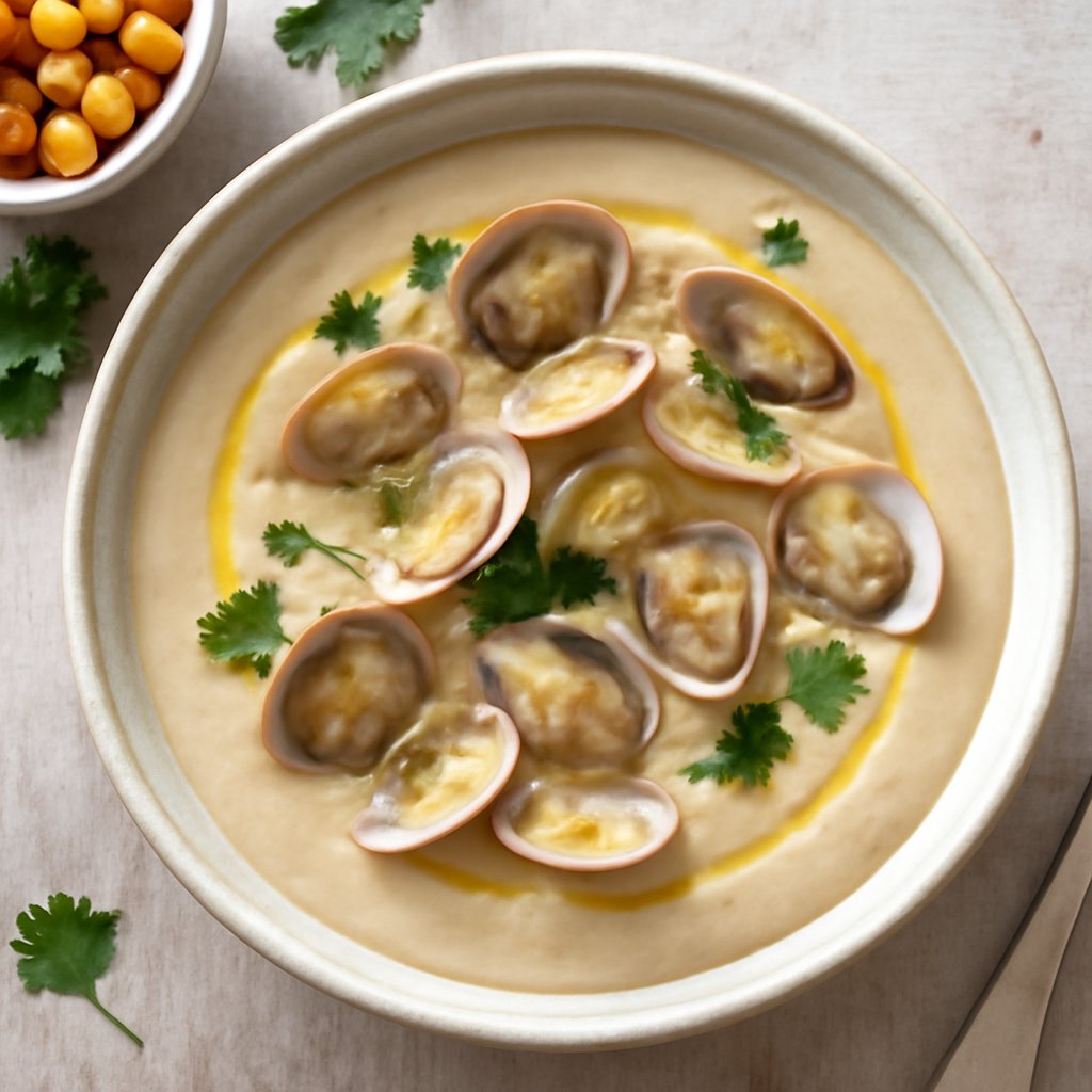 Crema di ceci con vongole