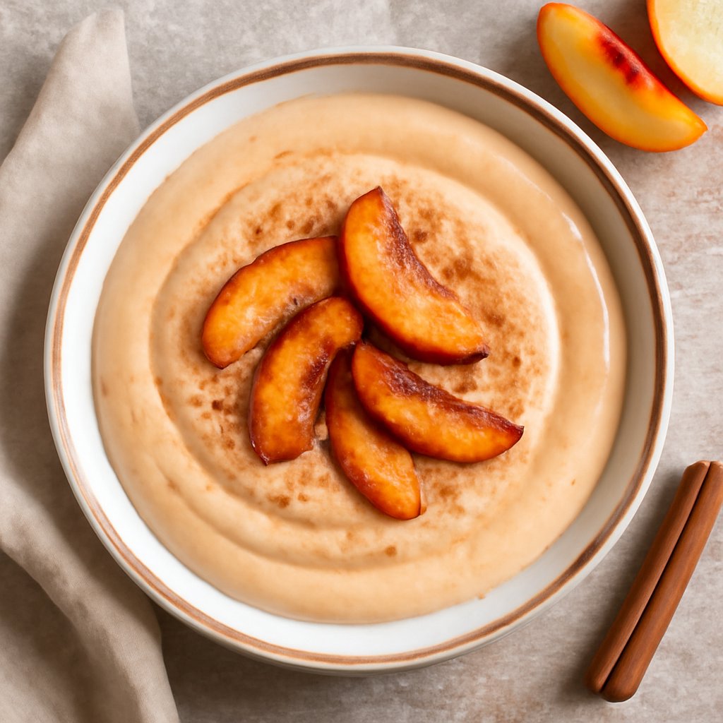 Crema di pesche caramellate e cannella