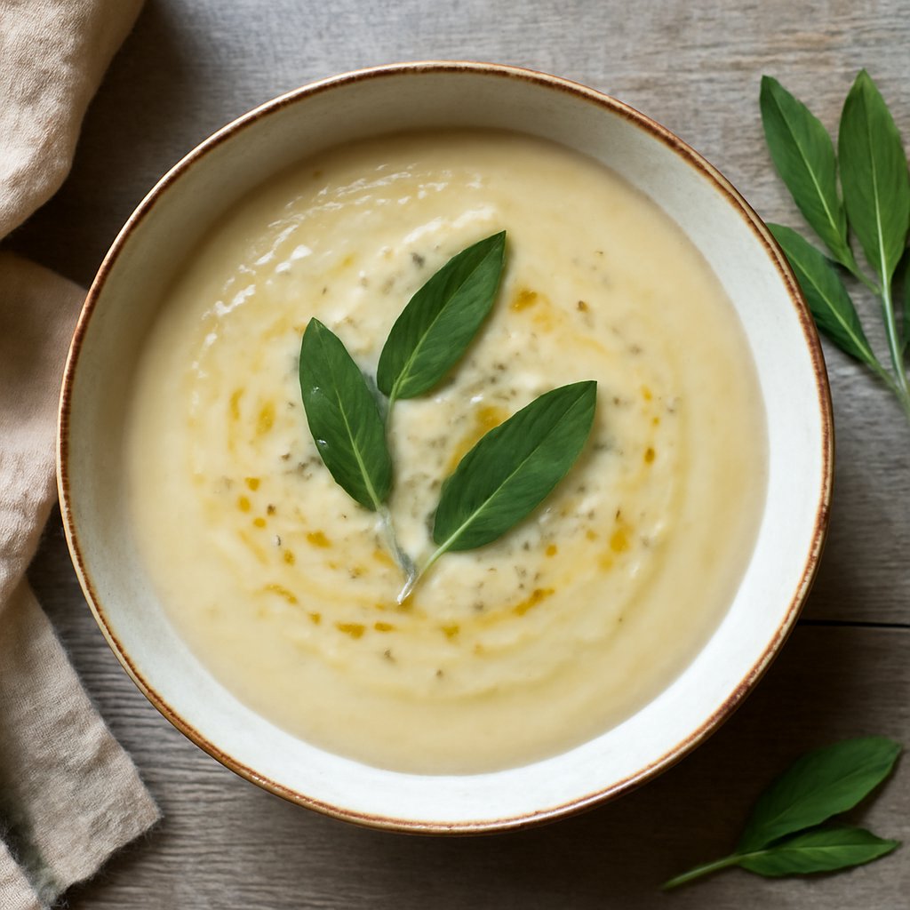 Crema di topinambur e salvia