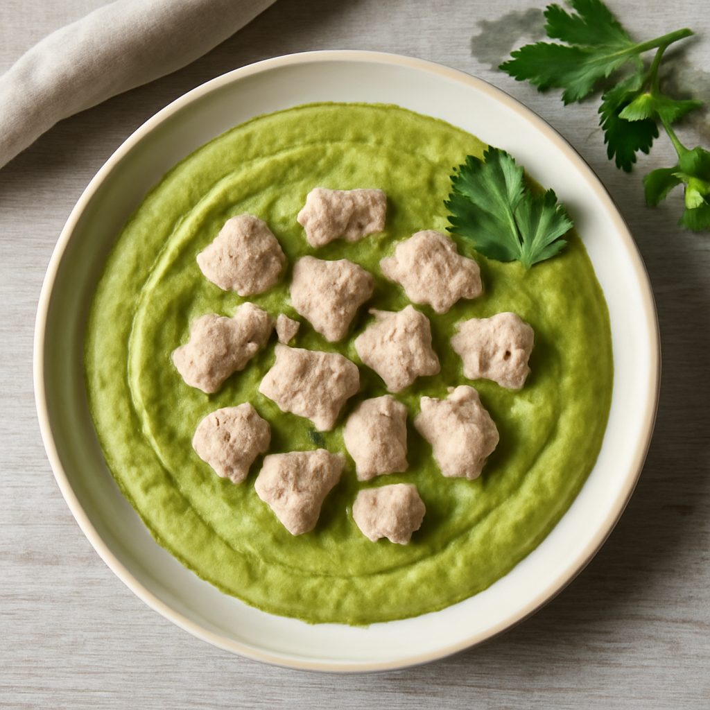 Crema di verdure e piselli con vitello multiporzione (7-9 mesi)