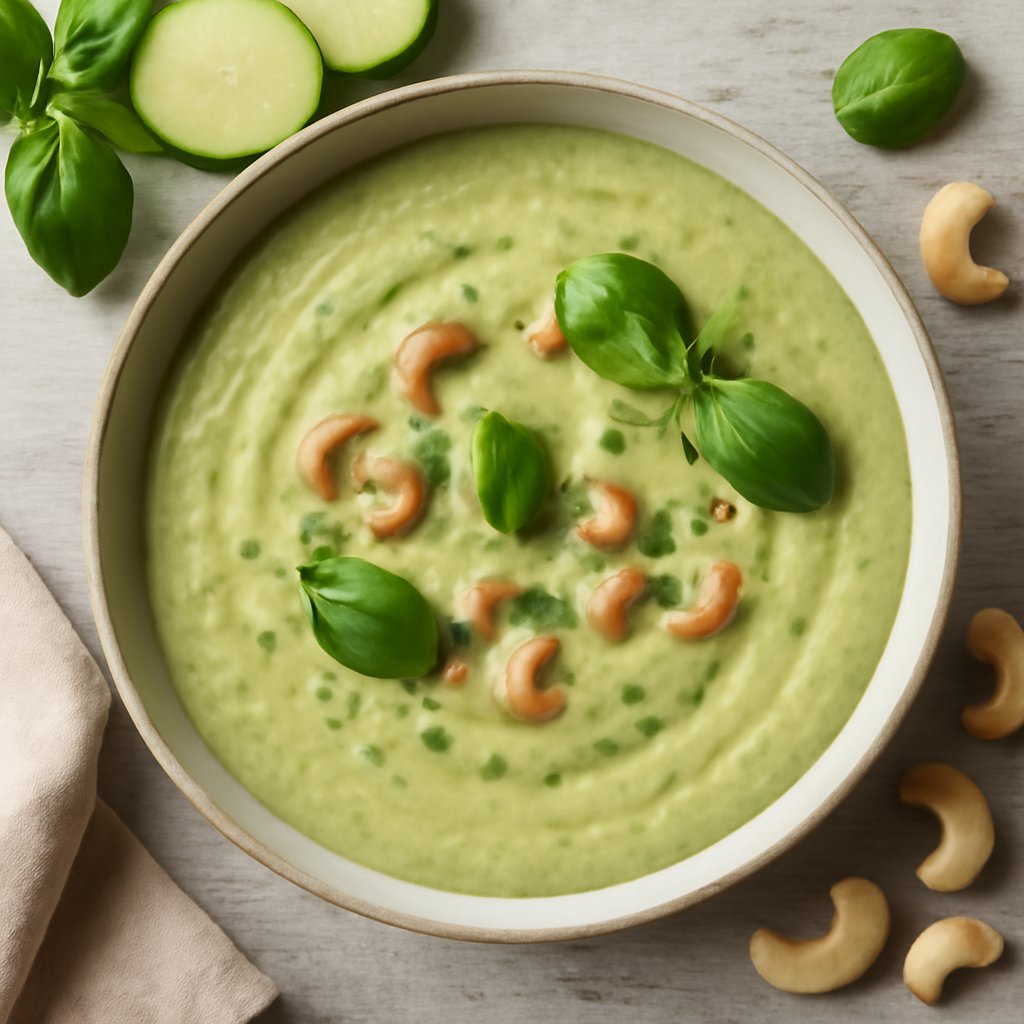 Crema di zucchine e anacardi raw