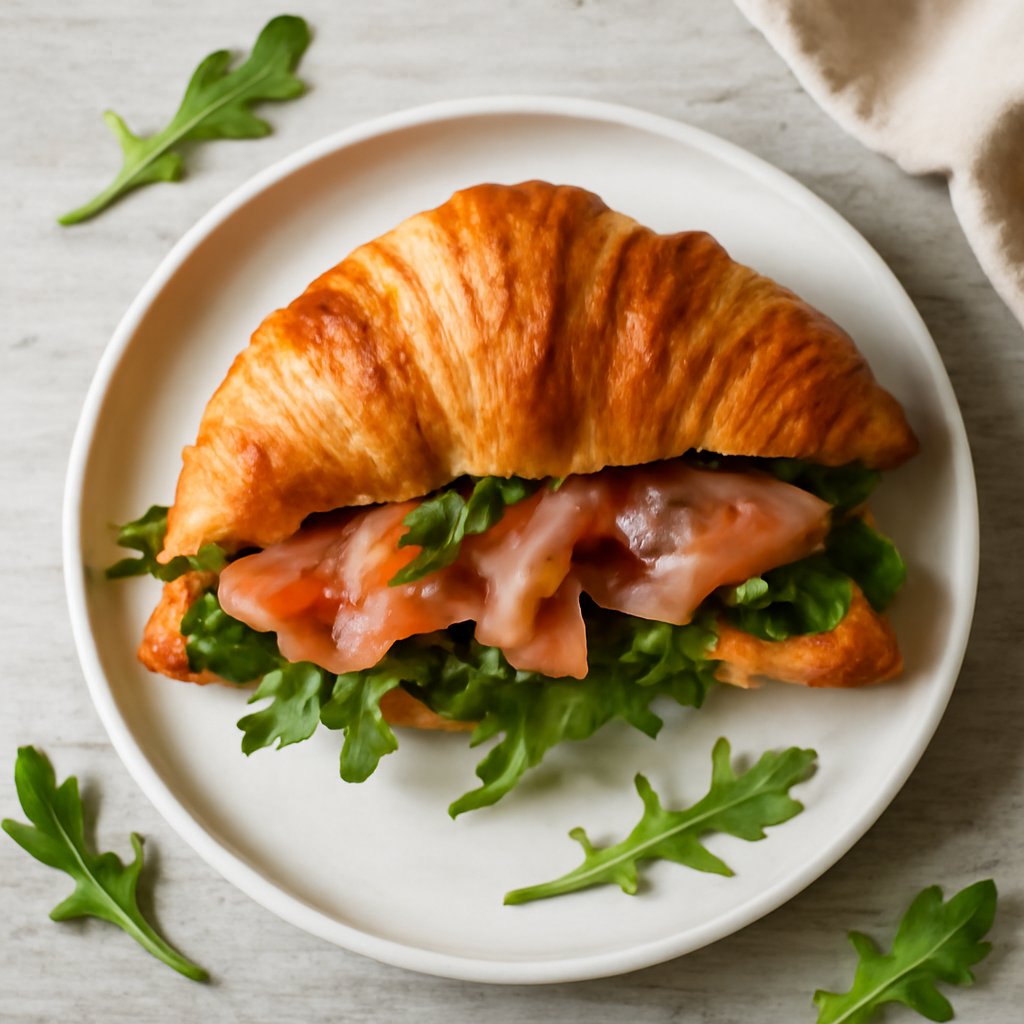 Croissant con tonno affumicato