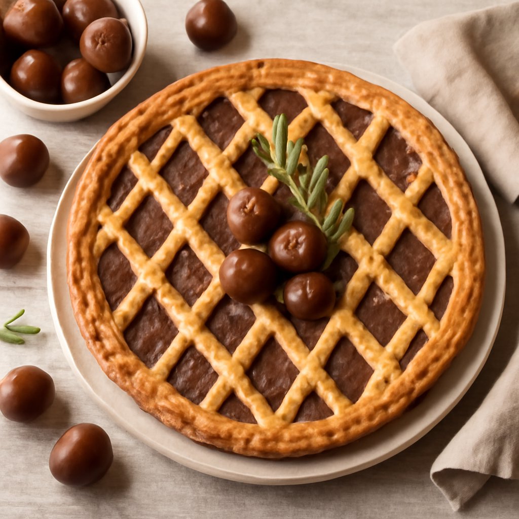Crostata d'inverno alle castagne
