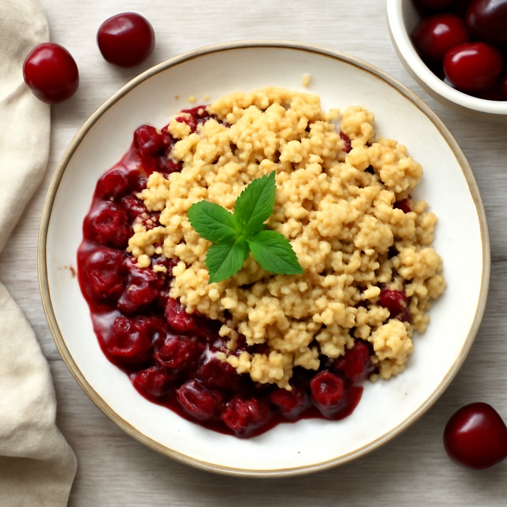 Crumble di ciliegie