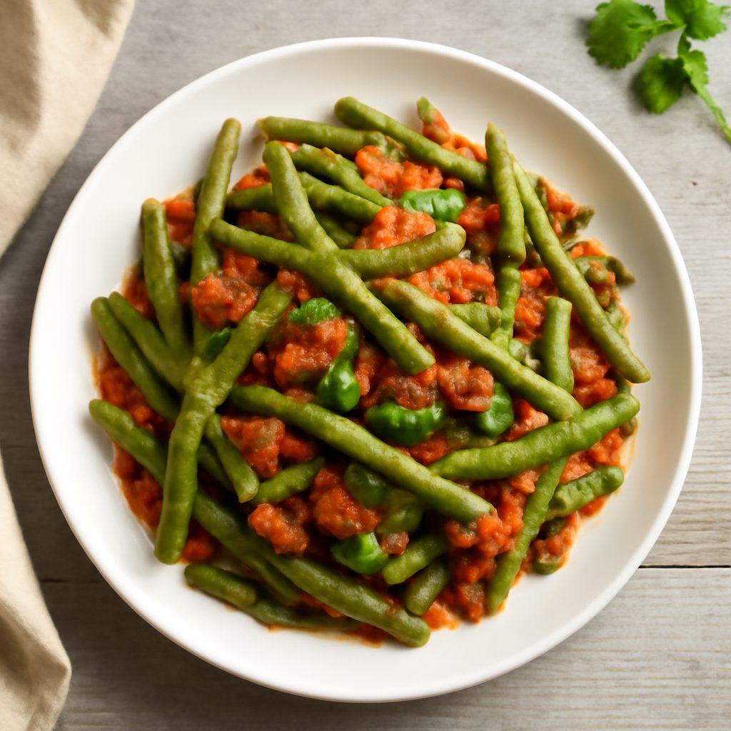 Fagiolini con pomodoro e prezzemolo