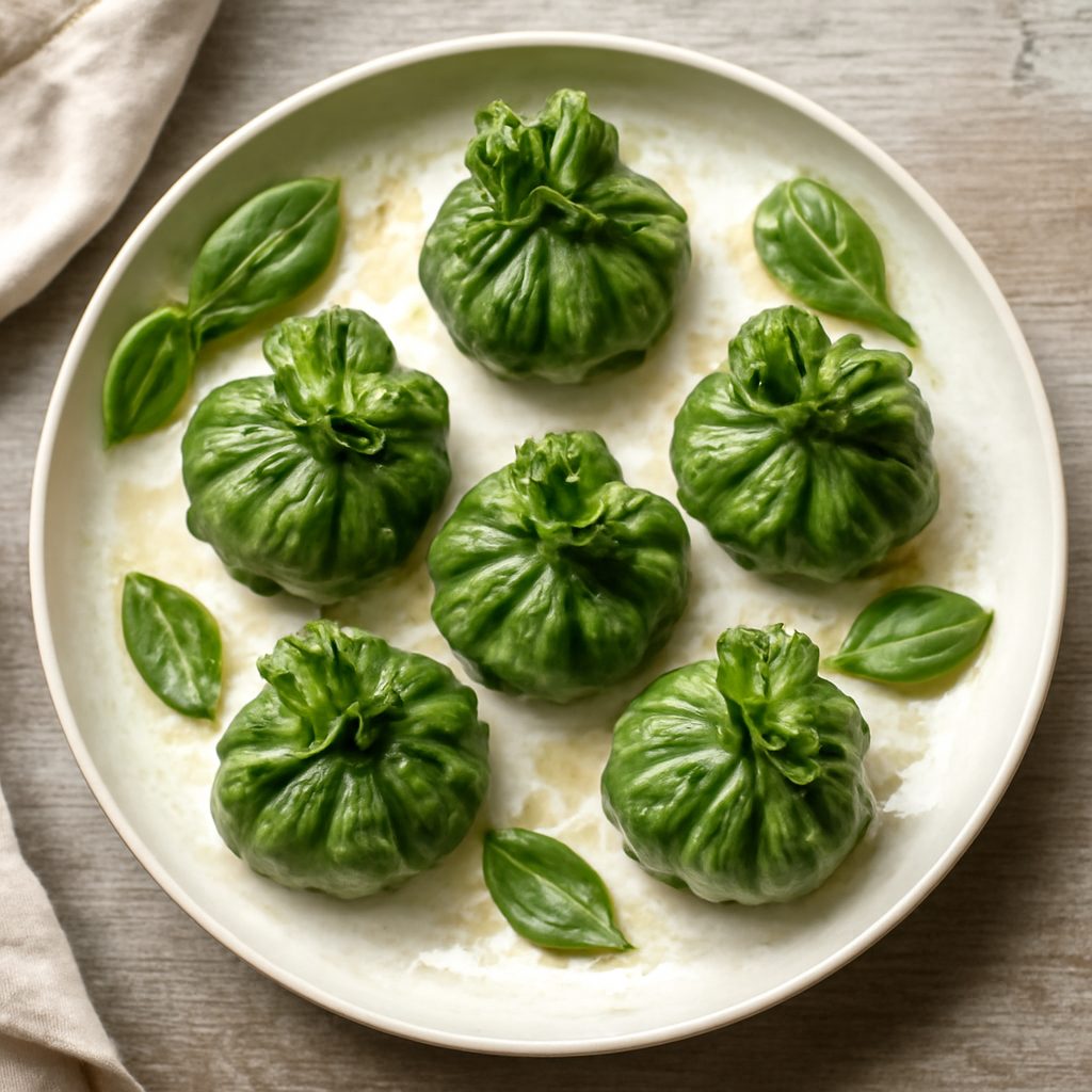 Fagottini verdi al vapore