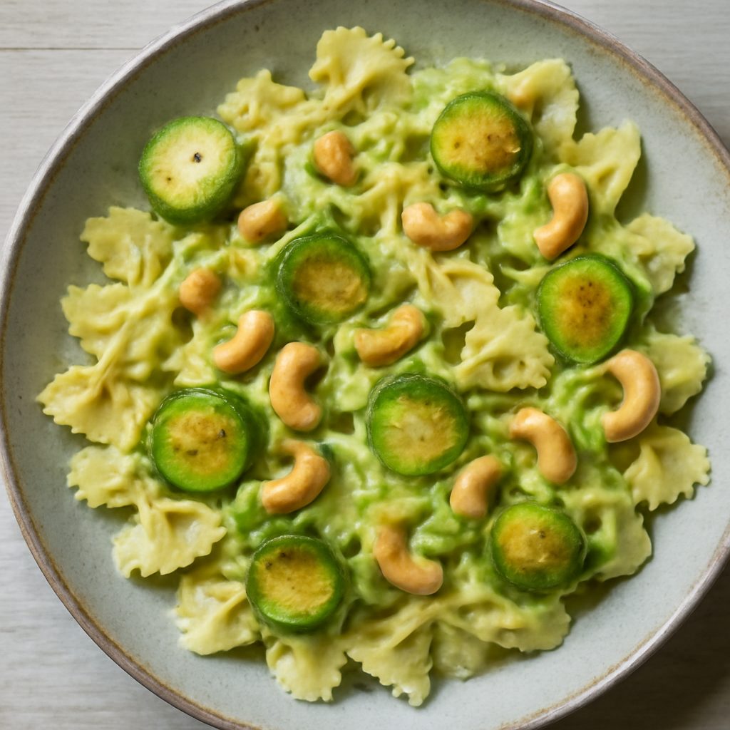 Farfalle con crema di cavoletti di Bruxelles e anacardi