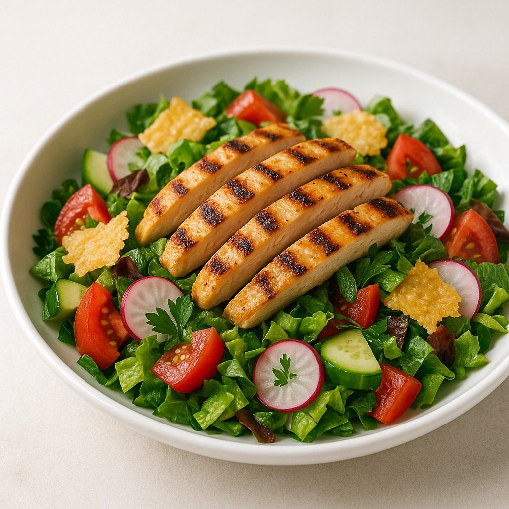 Fattouche light al pollo grigliato