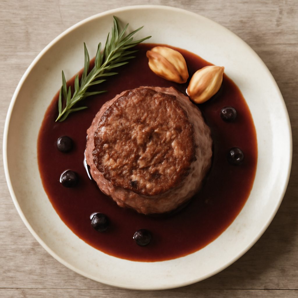 Filetto di manzo con salsa al vino rosso e ginepro