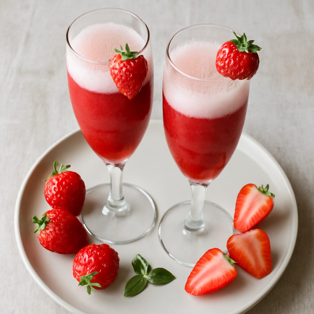 Flute di fragole e spumante