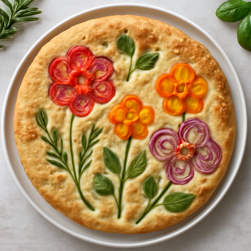Focaccia floreale (senza glutine)