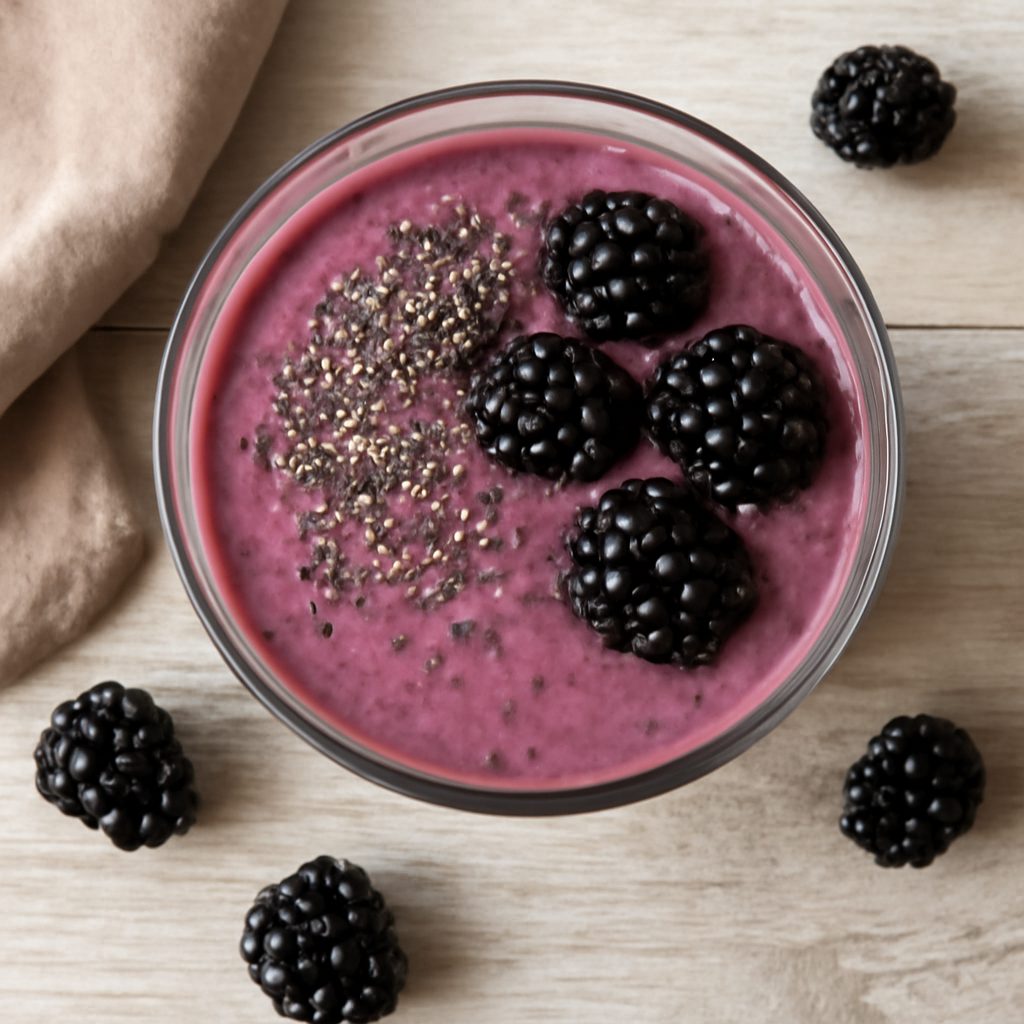 Frappè alle more e semi di chia (vegan)