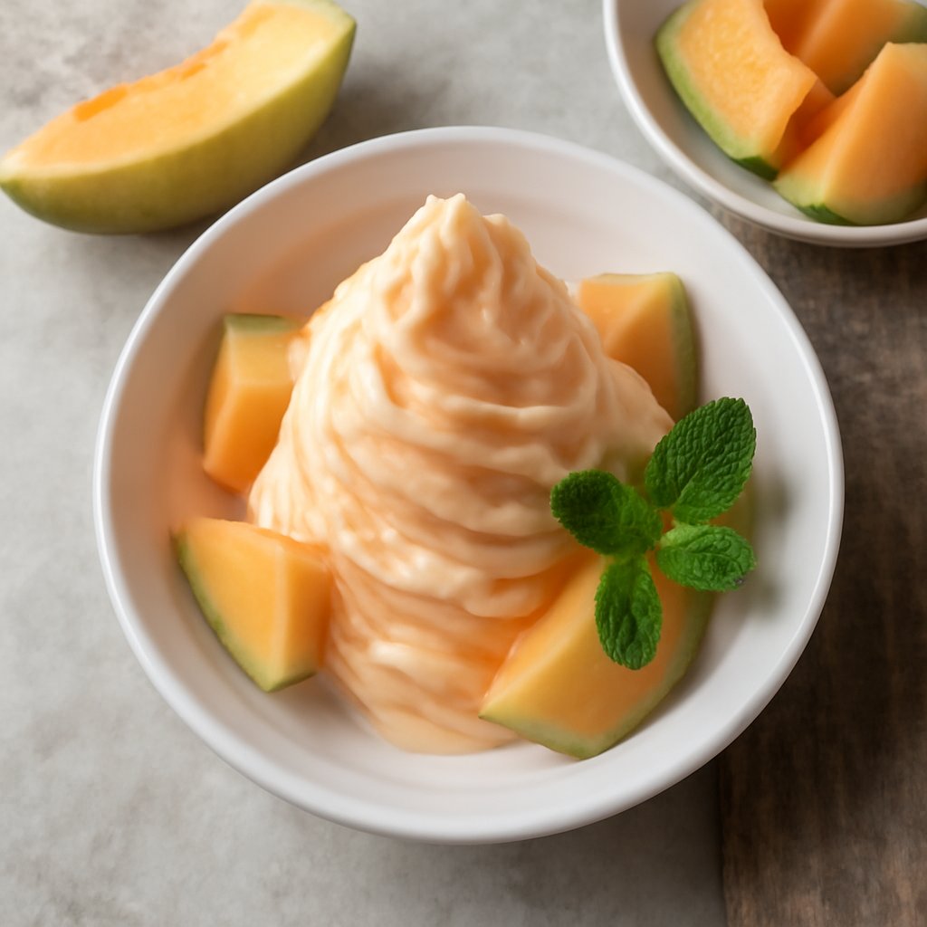Frozen yogurt al melone