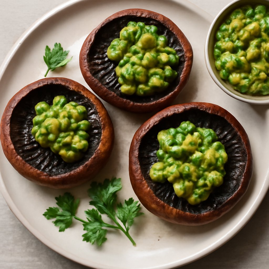 Funghi portobello con chimichurri all'avocado