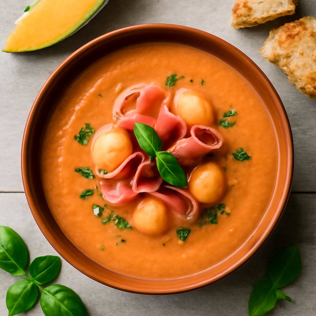 Gazpacho prosciutto e melone