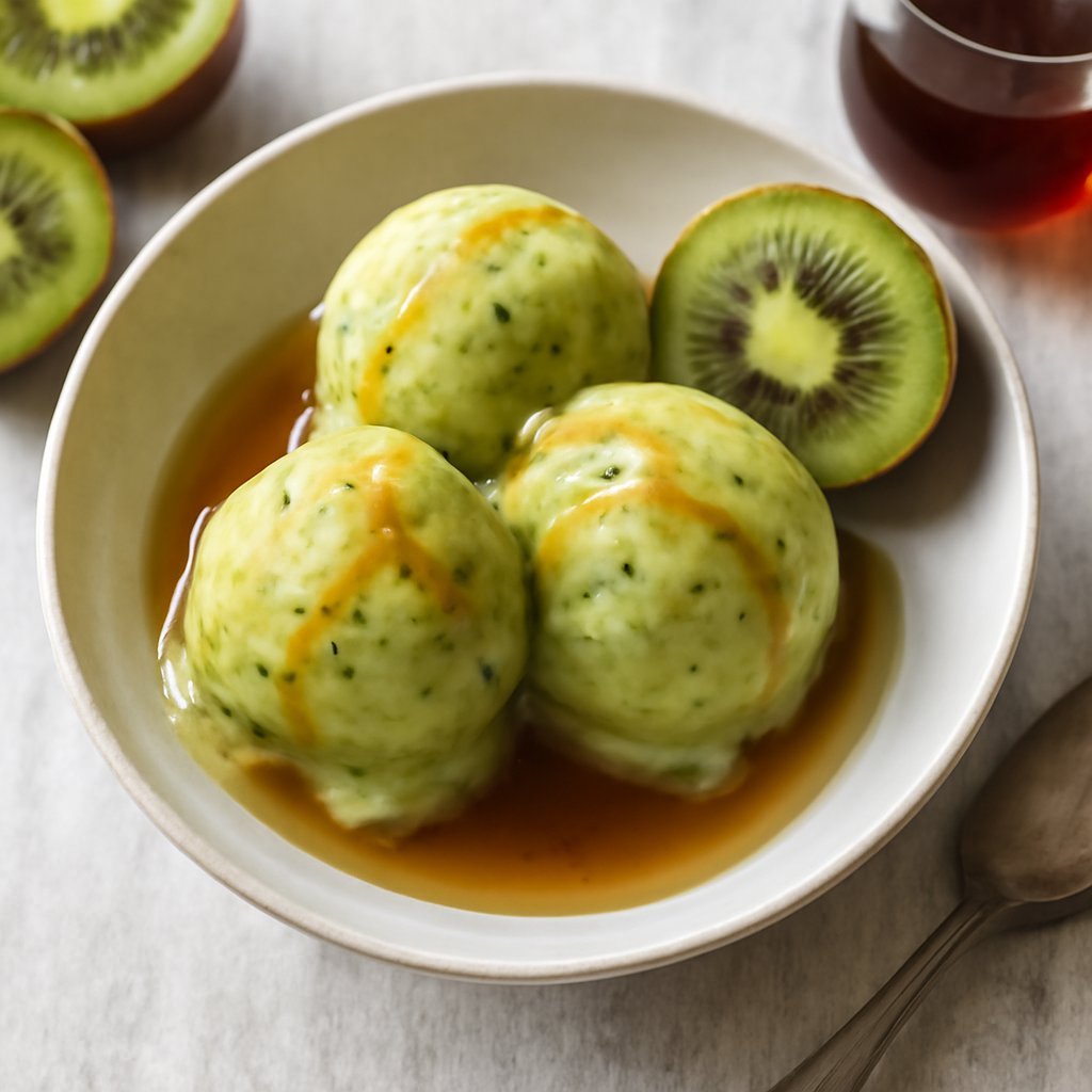 Gelato kiwi e sciroppo d'acero