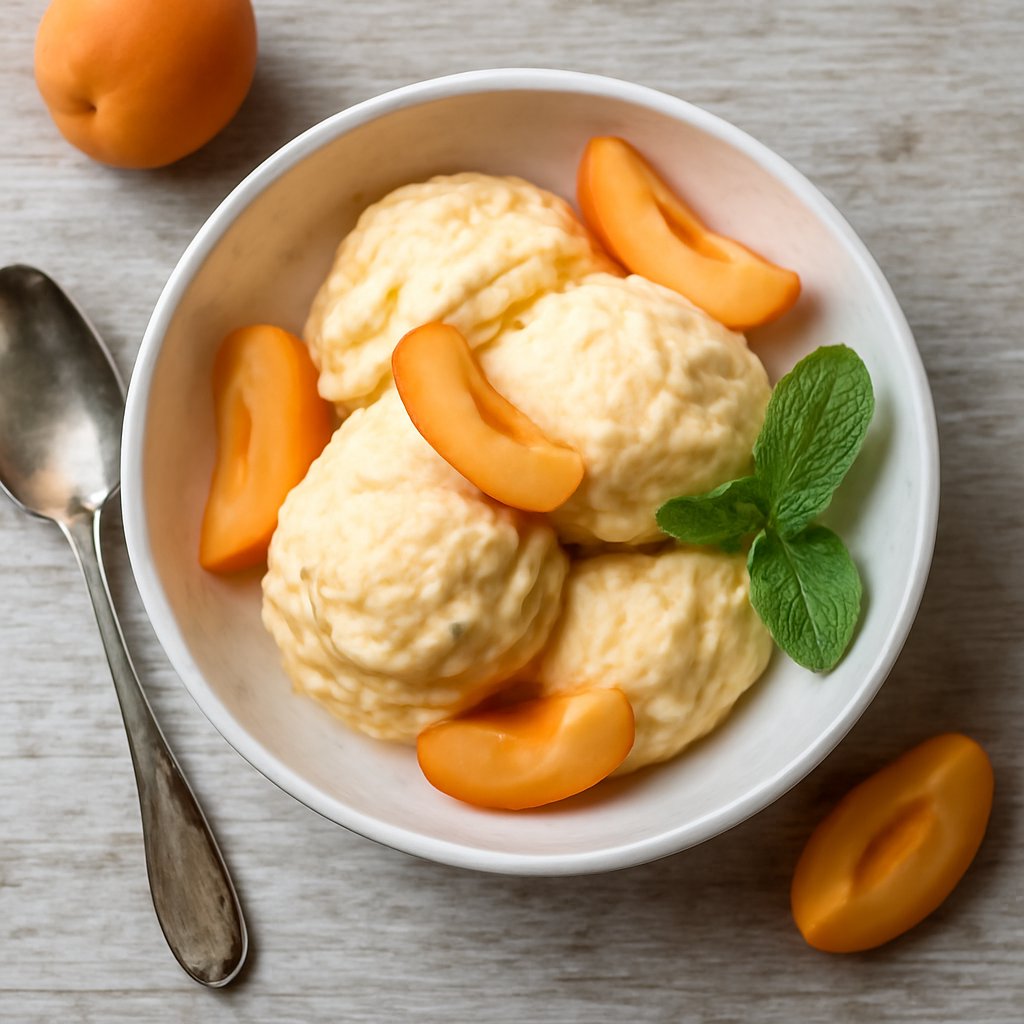 Gelato leggero alle albicocche