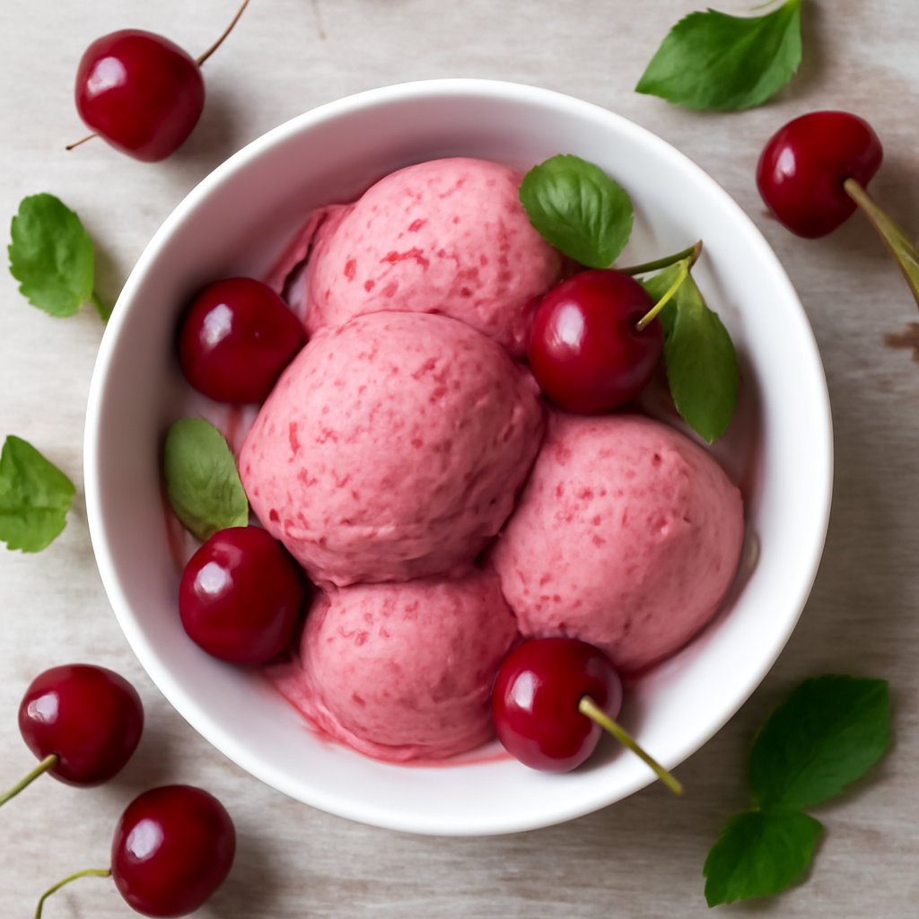 Gelato veloce alle ciliegie