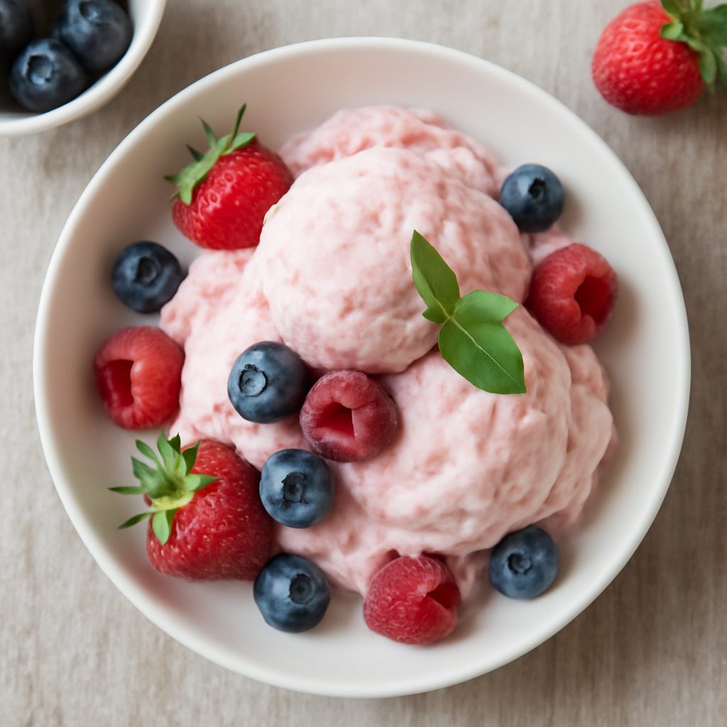 Gelato veloce quark e frutta