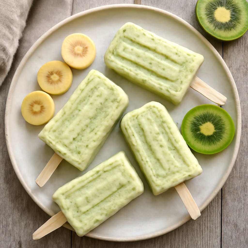 Ghiaccioli cremosi kiwi e banana