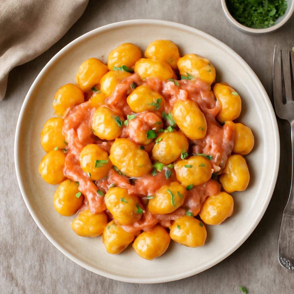 Gnocchi zucca e salmone