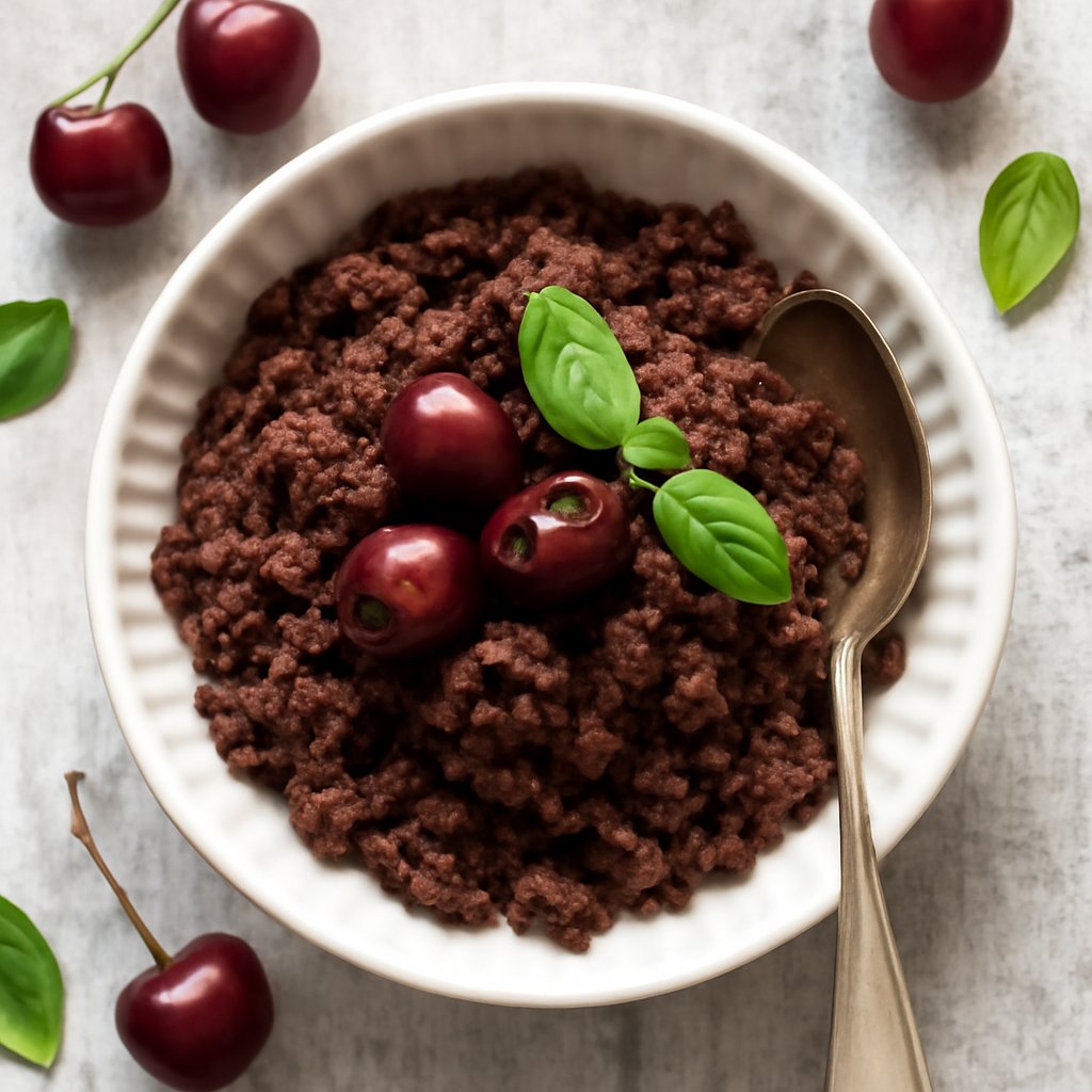 Granita al cioccolato e ciliegie