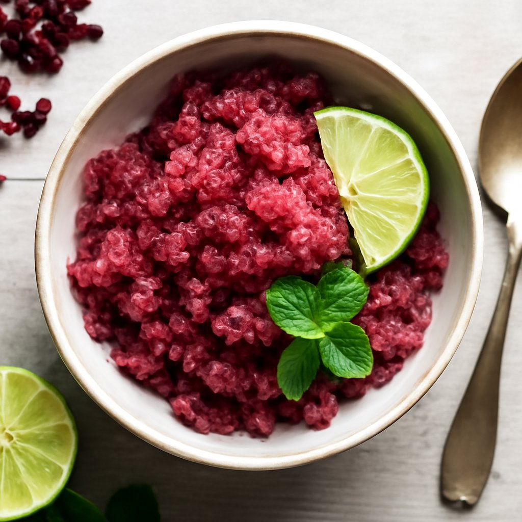 Granita all'ibisco e lime