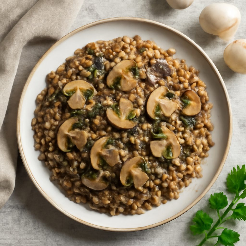 Grano saraceno con funghi