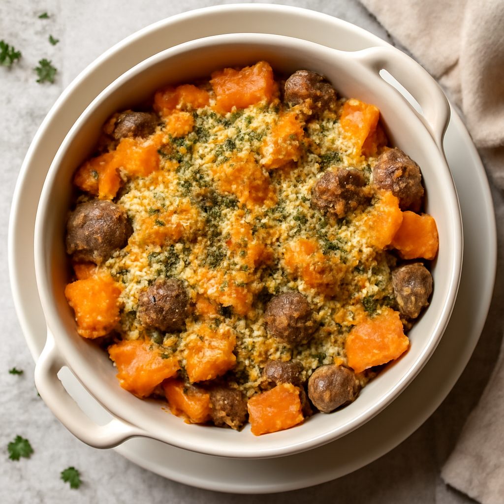 Gratin di zucca e castagne