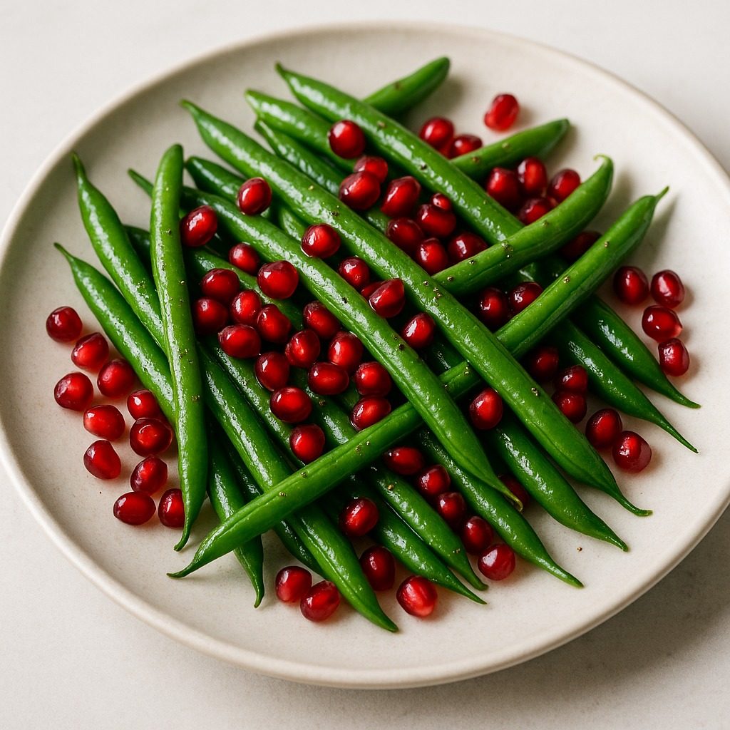 Green Beans with Pomegranate Seeds