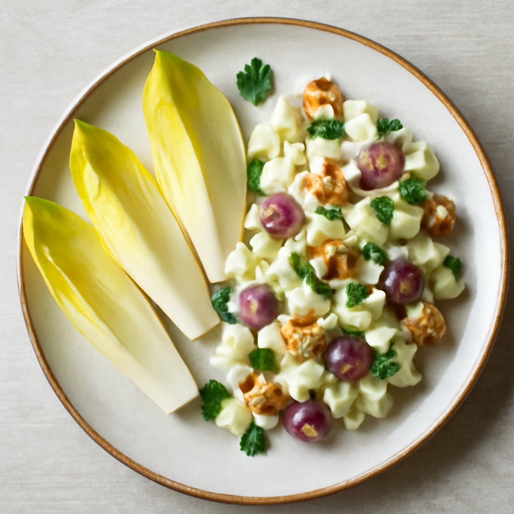 Indivia con insalata Waldorf