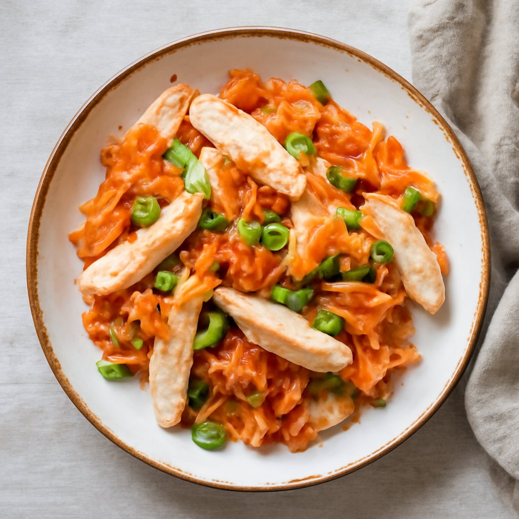 Insalata di kimchi e pollo