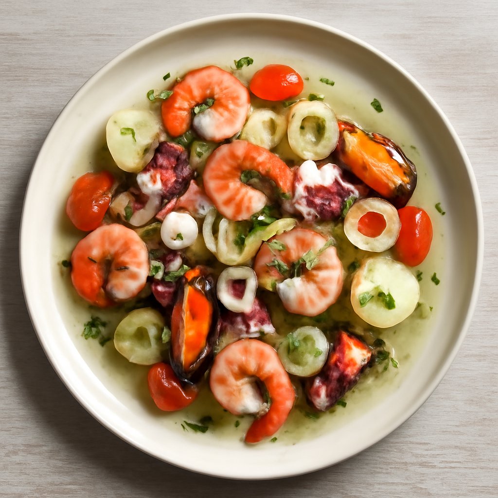 Insalata di mare con citronette all'aglio