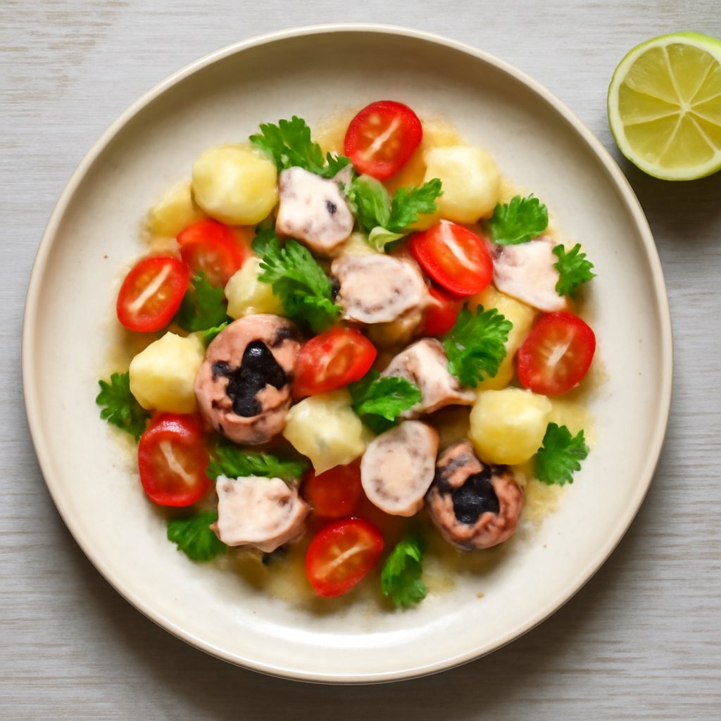 Insalata di polpo con dressing al lime