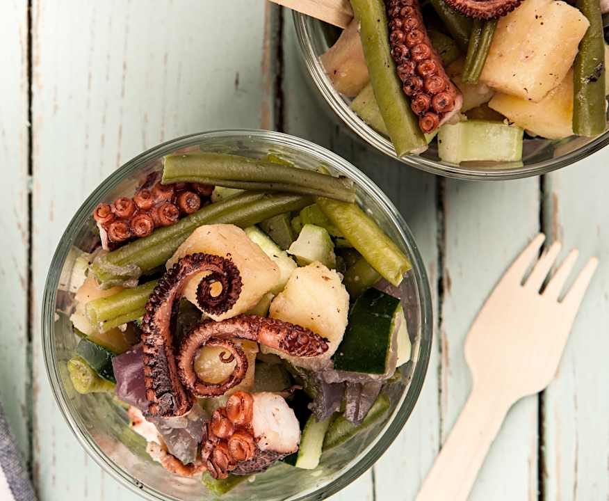 Insalata di polpo e fagiolini (senza patate)