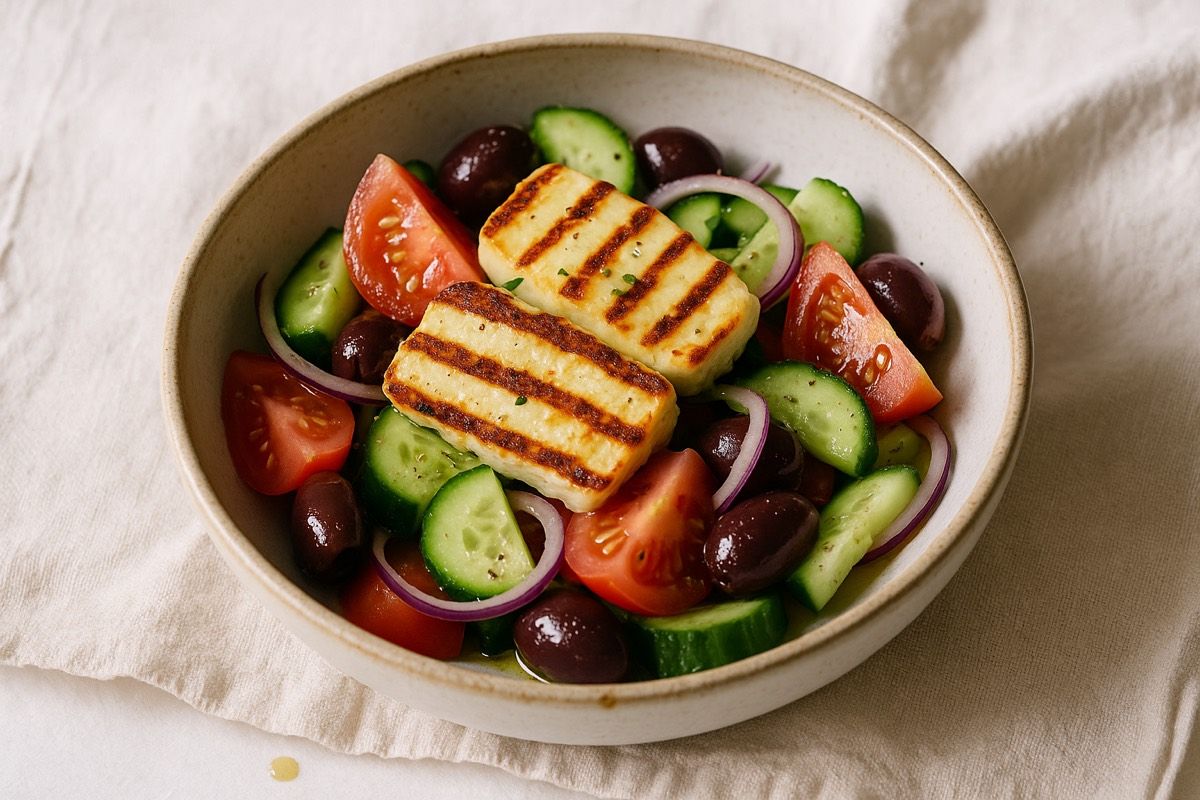 Insalata Greca con Halloumi