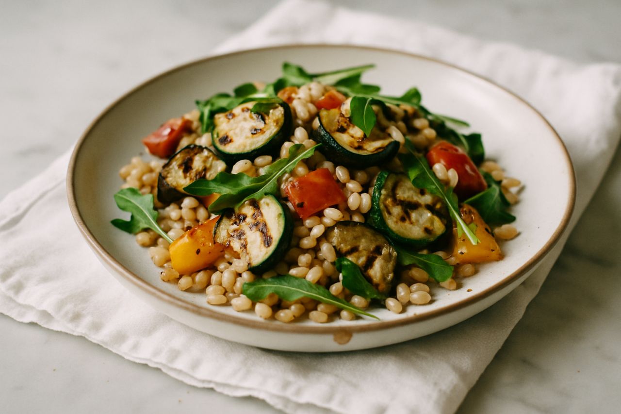 Insalatona di Orzo e Verdure Grigliate