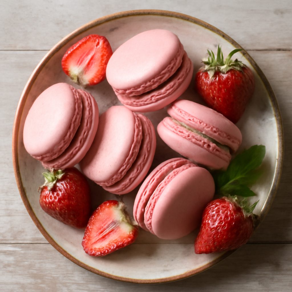 Macarons alla fragola