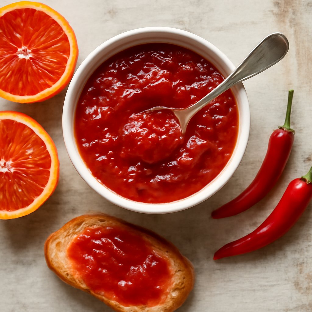 Marmellata di arance rosse e peperoncino