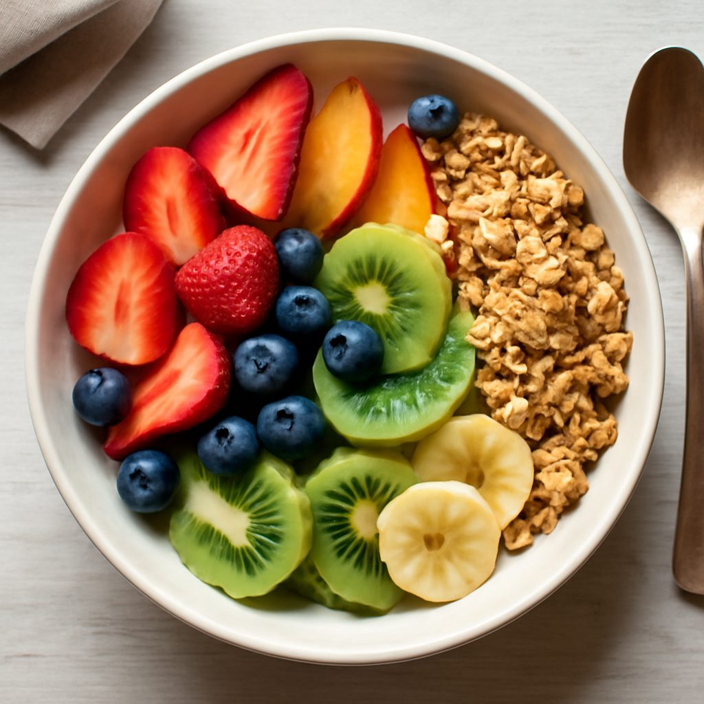Merenda di frutta mista e cereali