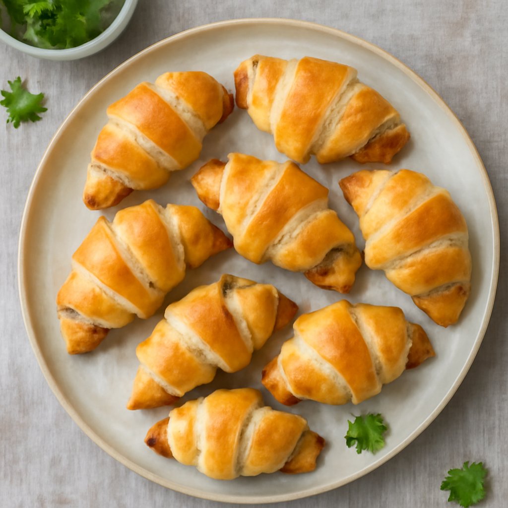 Mini croissant con pancetta affumicata