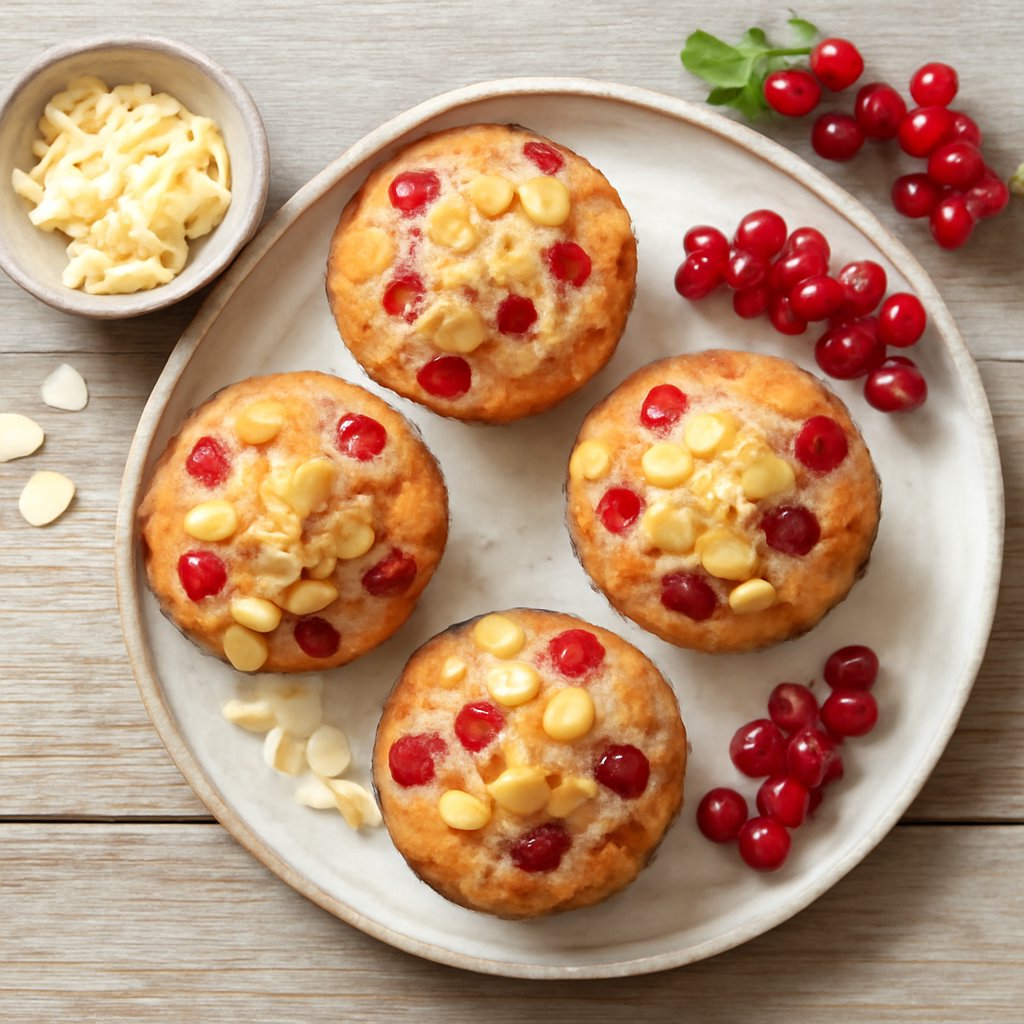 Muffin ribes e mandorle