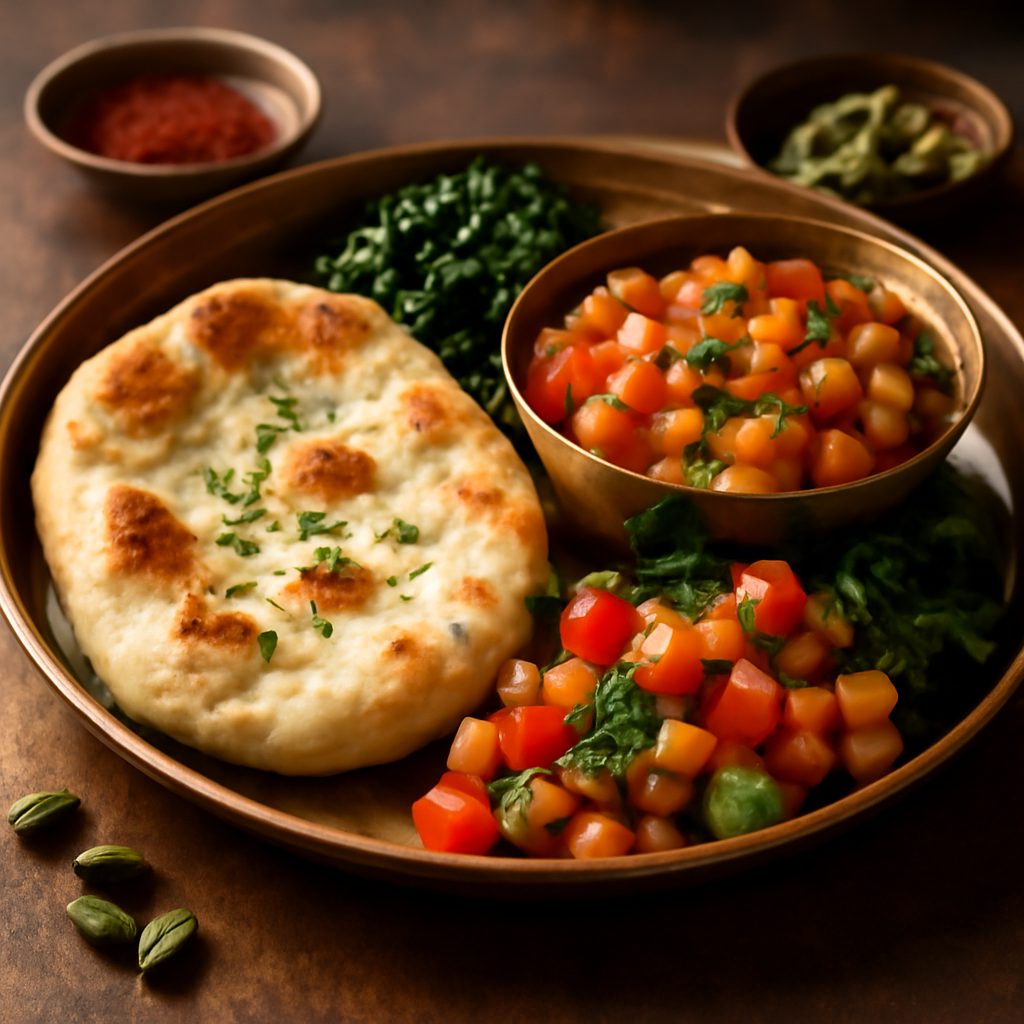 Naan Light ai Germogli di Cipolla e Aglio