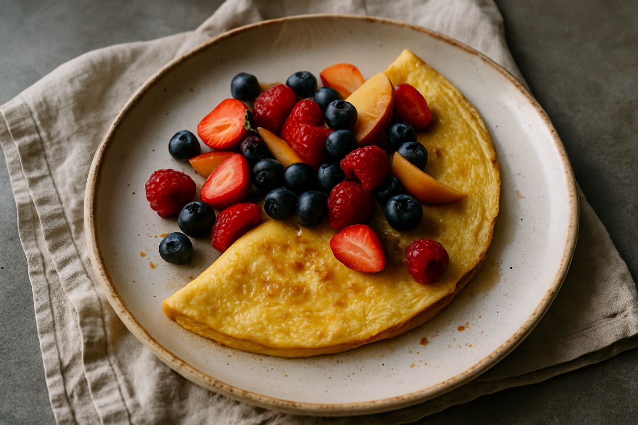 Omelette con Frutta Fresca