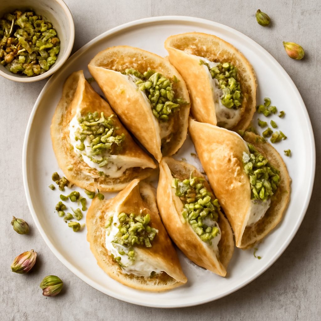 Pancake ai pistacchi (Qatayef con achta)