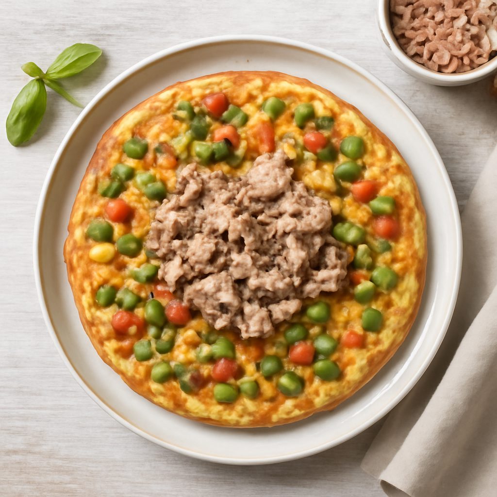 Pancake salato di verdure e tonno