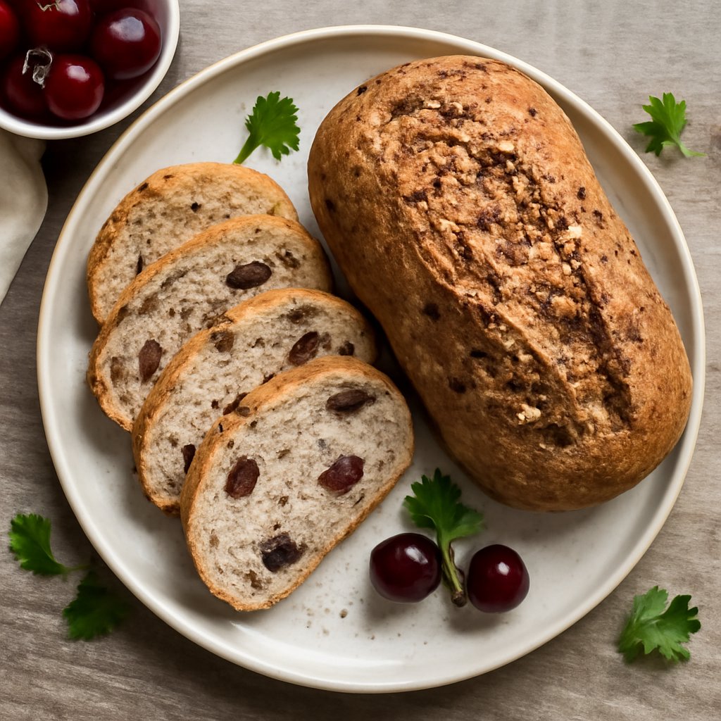 Pane alle ciliegie e semi di lino