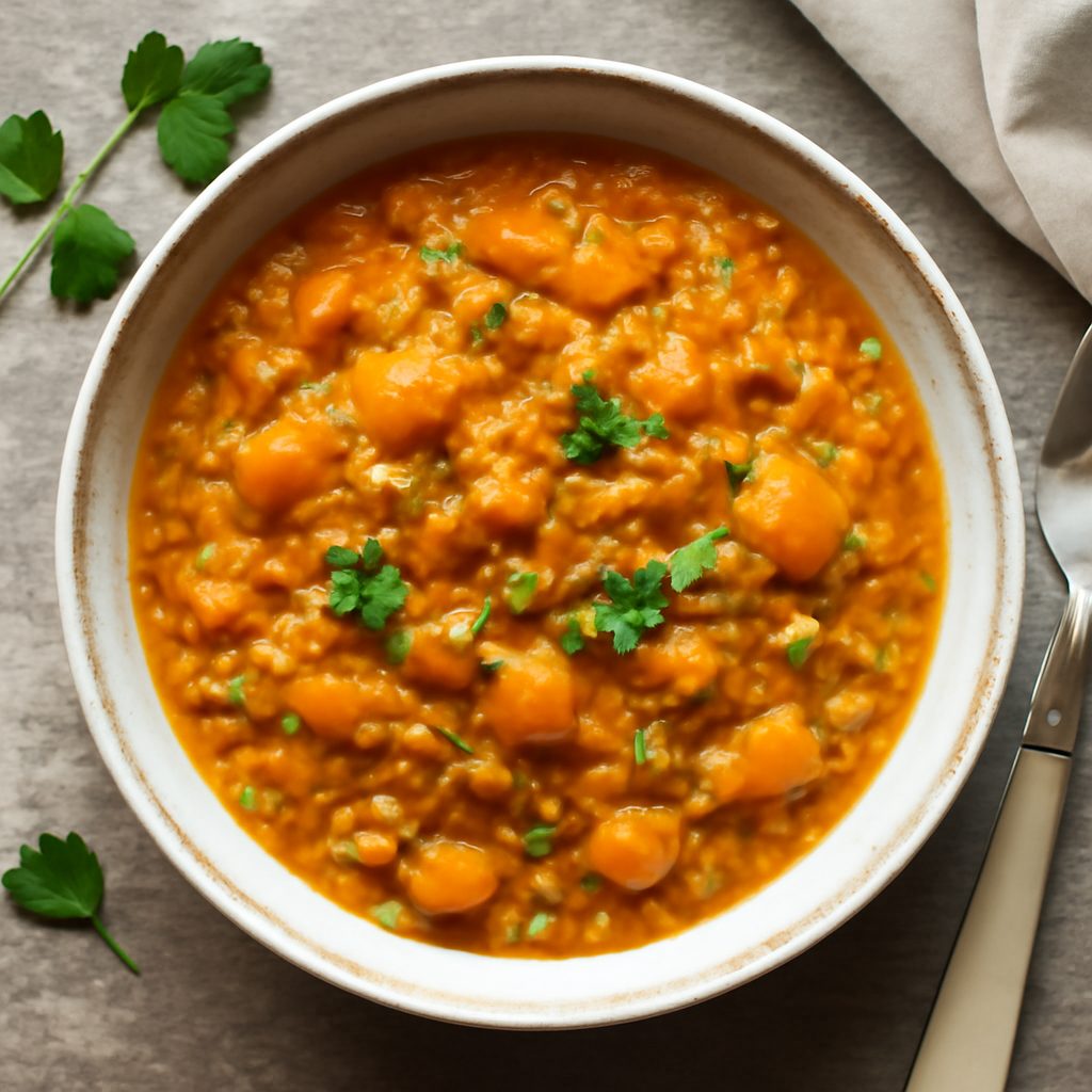 Pappa di zucca e lenticchie